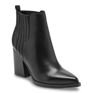 Marc Fisher Black Leather Ankle Booties